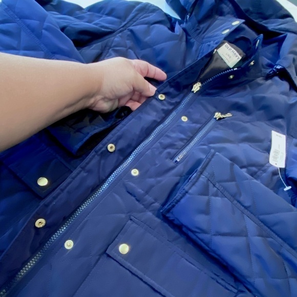 Old Navy Quilted Navy Jacket w/Hoodie Size Large - Picture 4 of 13